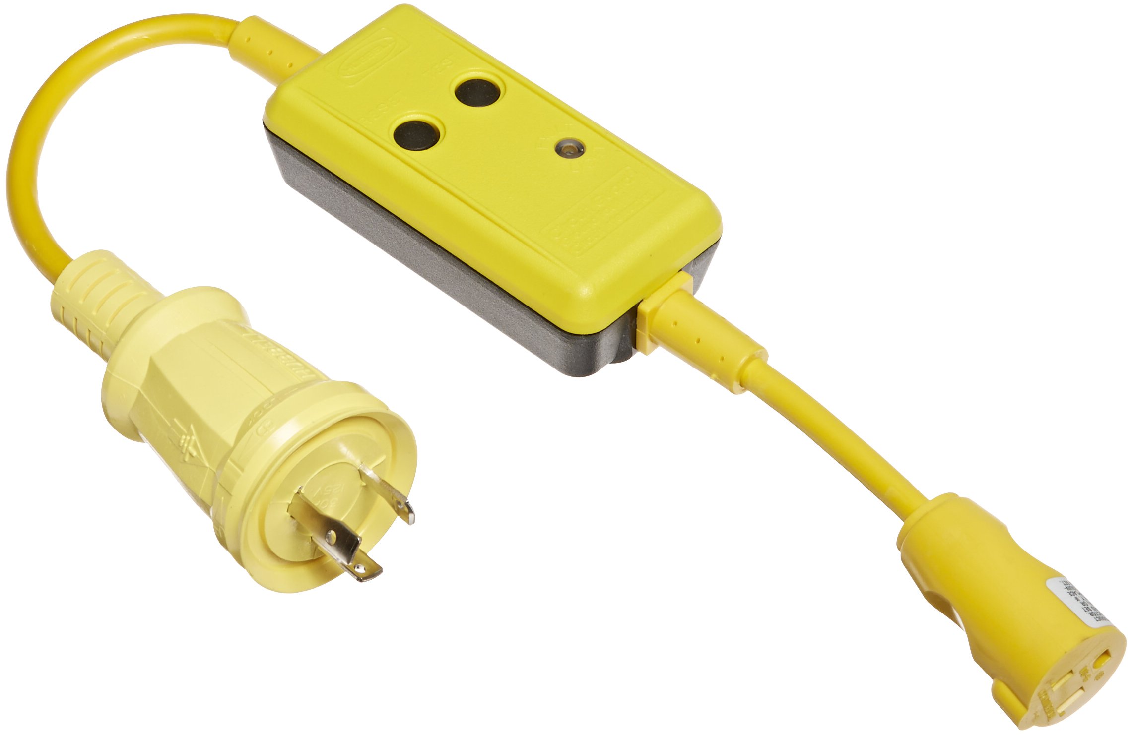 Hubbell Wiring Systems Adapter 30A LK MALE-15A ST FEM, Yellow